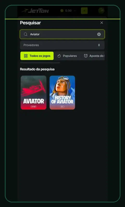 Interface JetTon relacionada a Aviator: o que verificar na interface